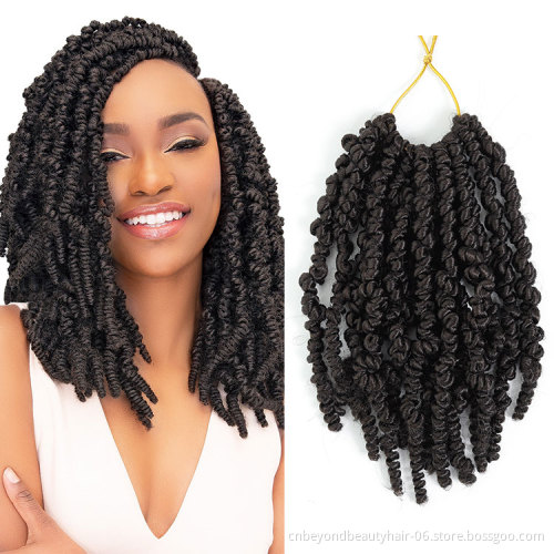 private label Short Spring Twist Hair Curly Spring Pre-twisted Braids Synthetic Bomb Pre-Twisted Passion Twists Crochet Braids